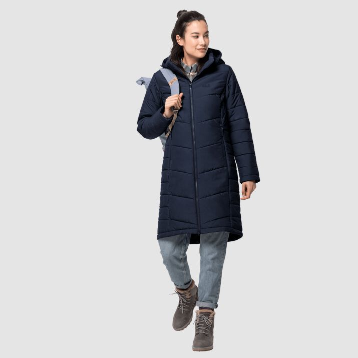 Abrigos Acolchada Jack Wolfskin North York Mujer Azul Marino Mexico-1847215